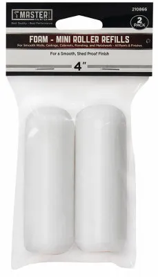 4 in. Paint Roller Covers - High-Density Foam - 2 PACK