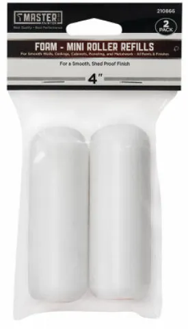 4 in. Paint Roller Covers - High-Density Foam - 2 PACK