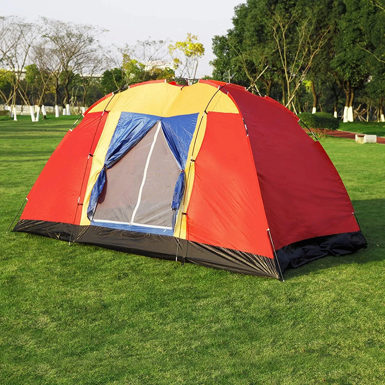 8 Person Backyard Camping Tent Waterproof Easy Setup, 12.5ft