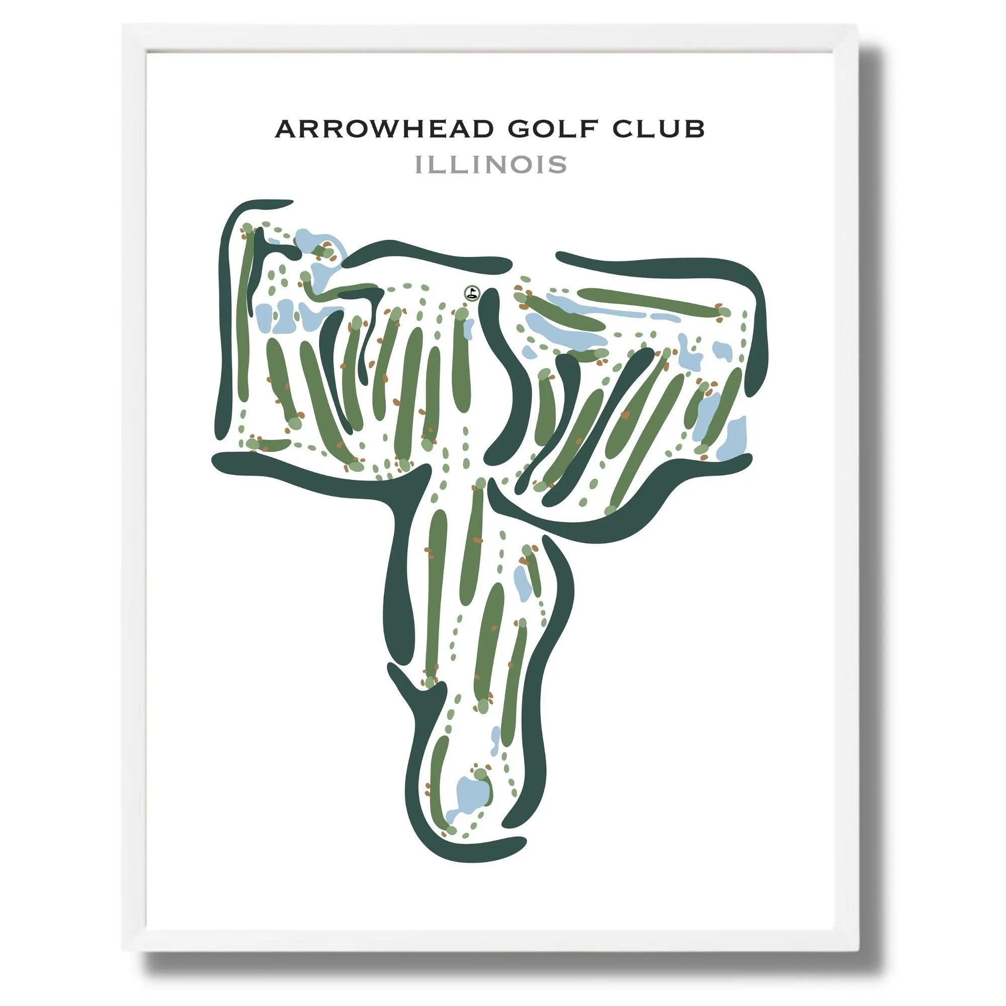 Arrowhead Golf Club, Illinois - Printed Golf Courses