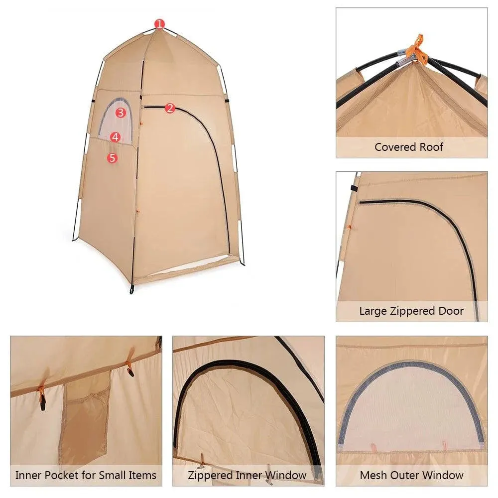 Automatic Beach Shower Tent Outdoor Camping Tent UV Protection Shelter Bath Instant Pop-up Summer Privacy Toilet Tent