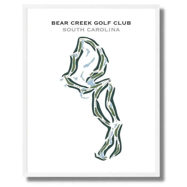 Bear Creek Golf Club, South Carolina - Printed Golf Courses