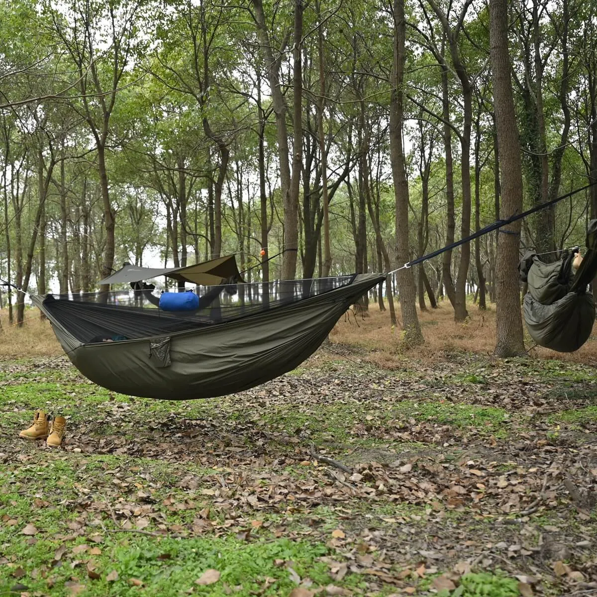 Camping Stuff Sack and Hammock Ridgeline Organizer