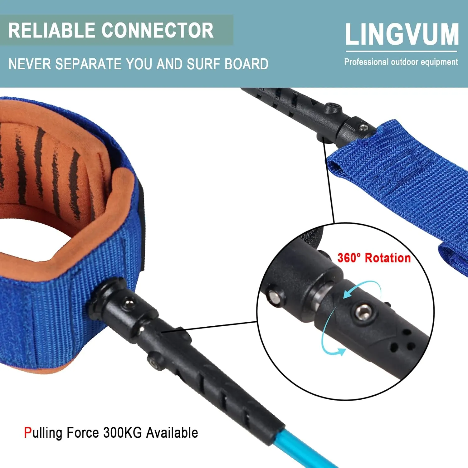 Coiled SUP Leash Premium Stand Up Paddle Board Leg Rope Wrist Strap Surfboard Leash for Paddleboard, Shortboard, Longboard