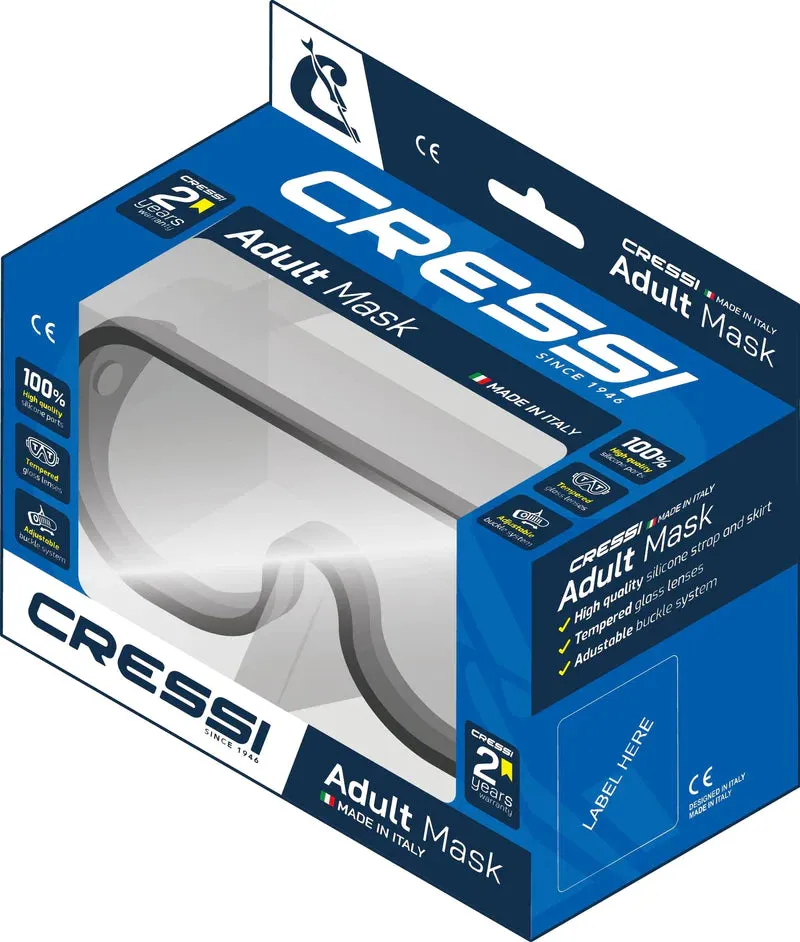 Cressi Onda Mask for SCUBA Diving, Snorkeling, or Swimming