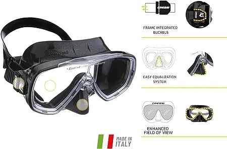 Cressi Onda Mask for SCUBA Diving, Snorkeling, or Swimming