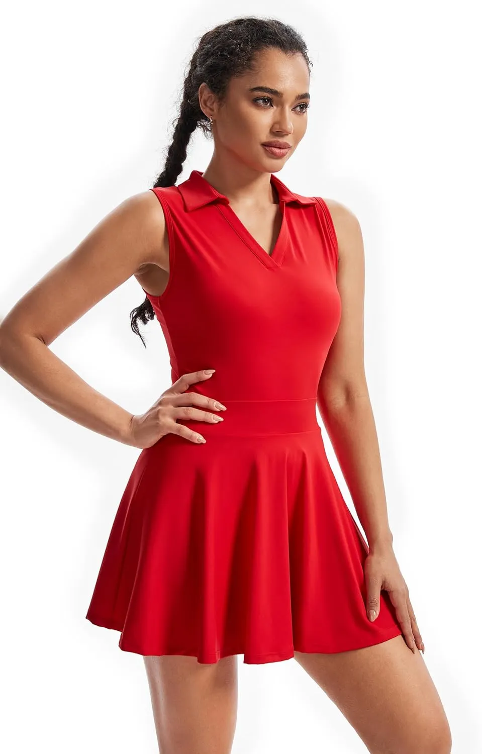 Cute Golf Tennis Dress Workout Athletic Dresses for Women with Shorts Pockets 2 Piece Sets Outfits Summer Clothes