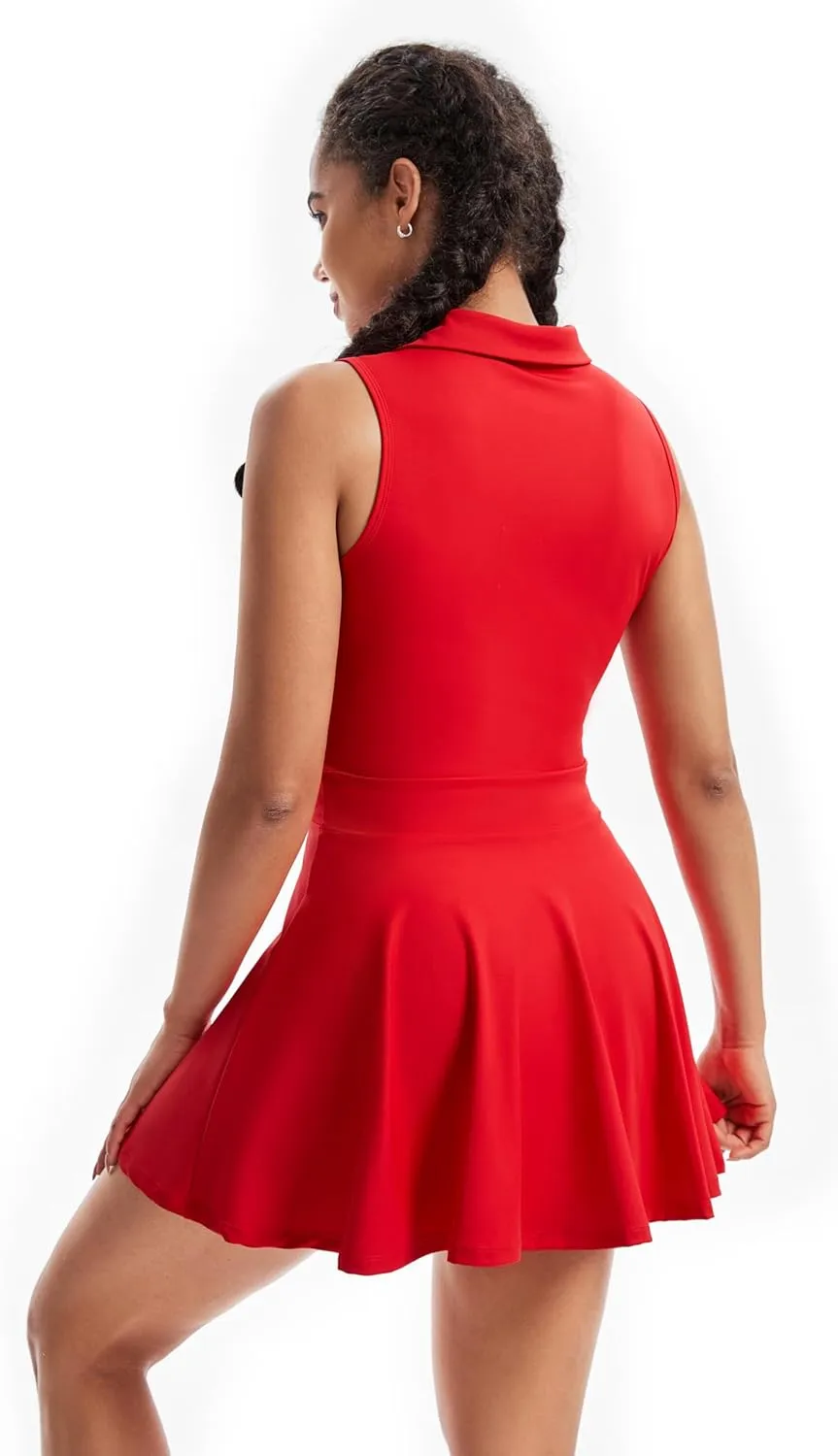 Cute Golf Tennis Dress Workout Athletic Dresses for Women with Shorts Pockets 2 Piece Sets Outfits Summer Clothes