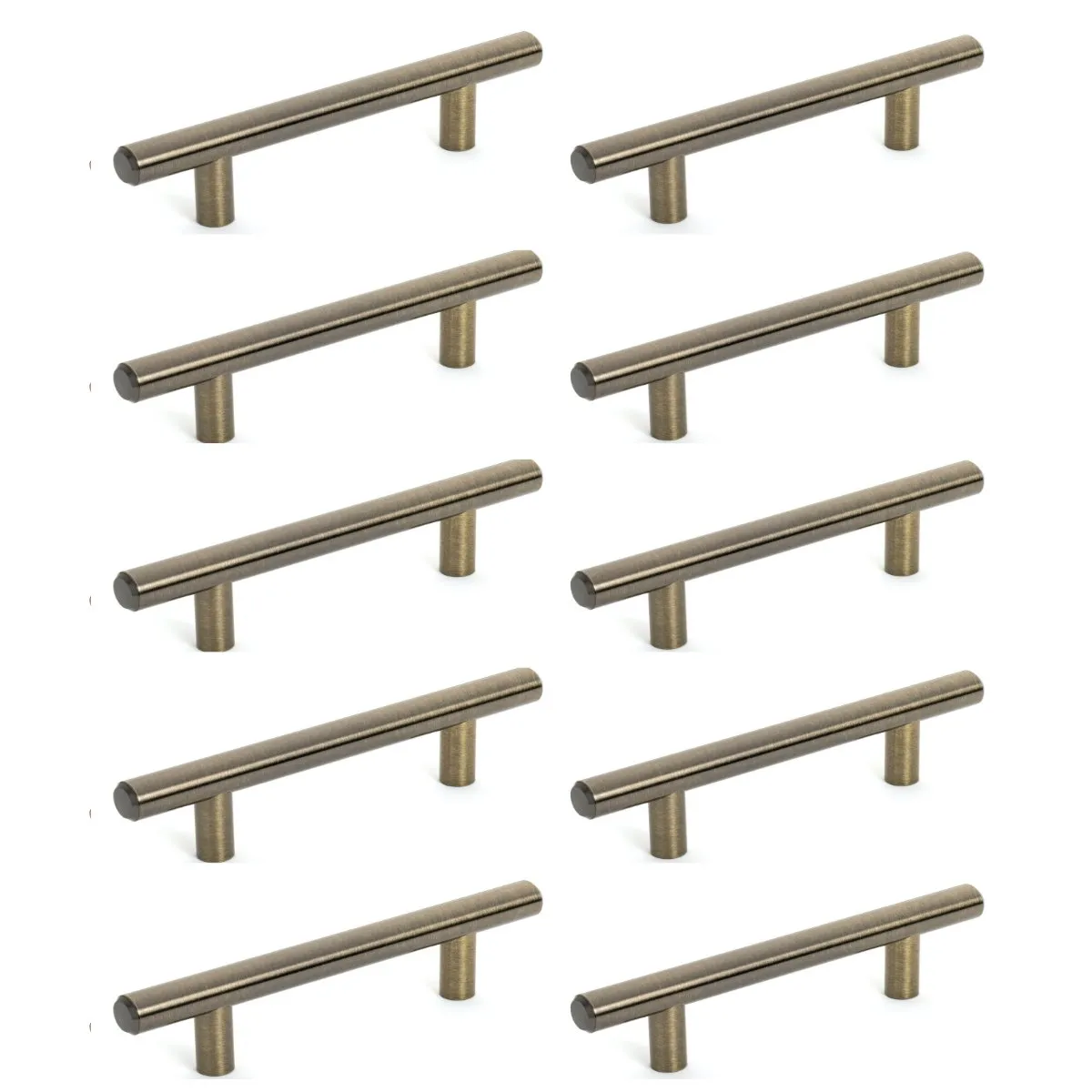 Diversa Antique Brass Euro Style 3" (76mm) Cabinet Bar Pull - 10 PACK