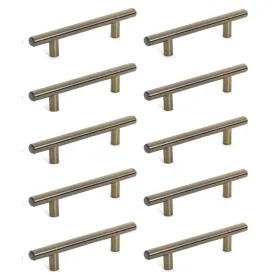 Diversa Antique Brass Euro Style 3" (76mm) Cabinet Bar Pull - 10 PACK