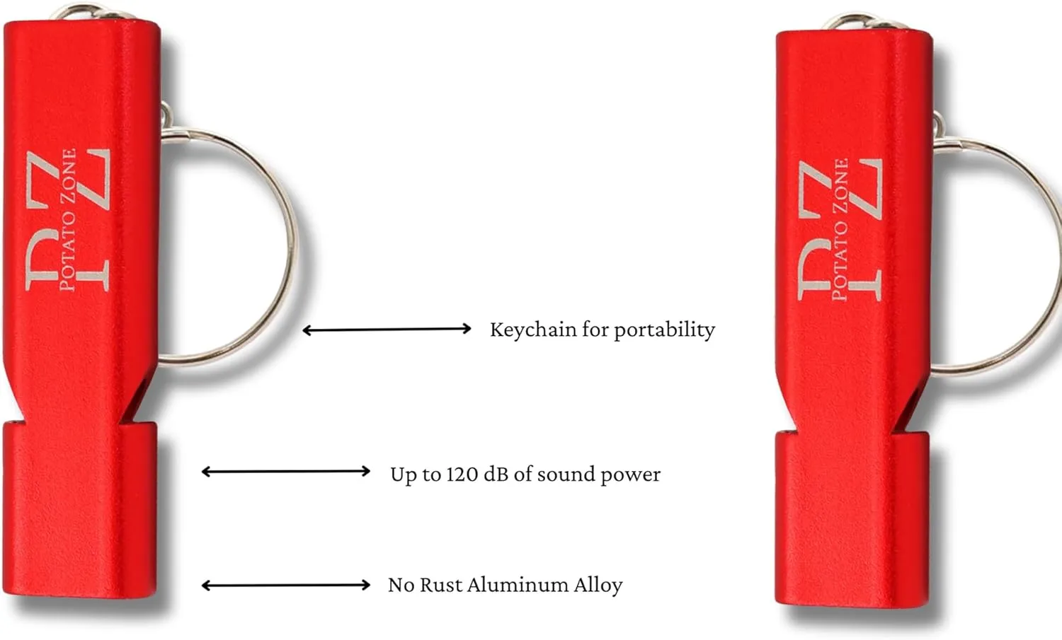 Emergency Whistle  Survival Keychain Whistle Emergency  120db Loud Safety Whistle for Protection, Camping, Hiking, Sports, Dog Training  Portable Metal Whistle