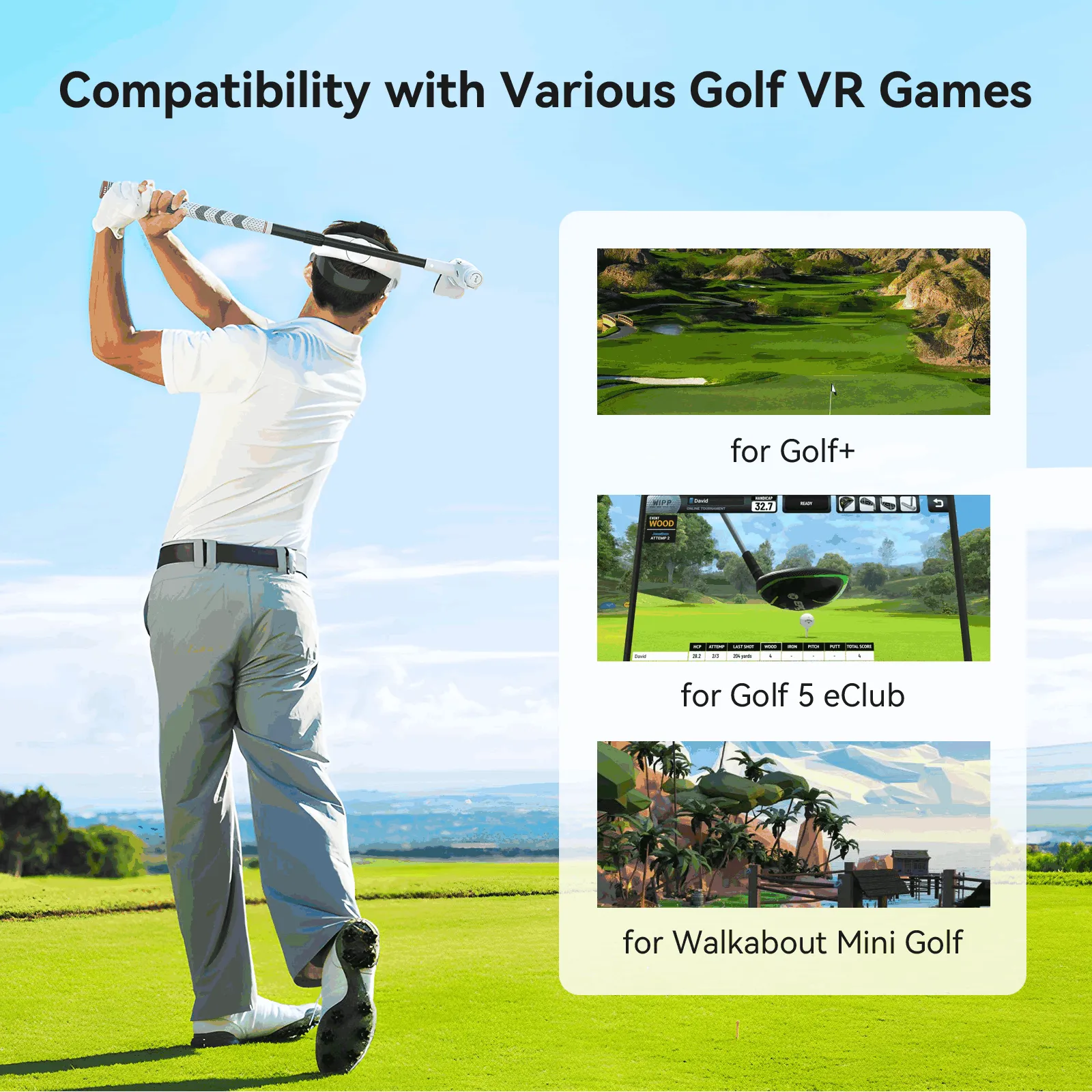 Golf Club Attachment for Quest 3S/ Quest 3