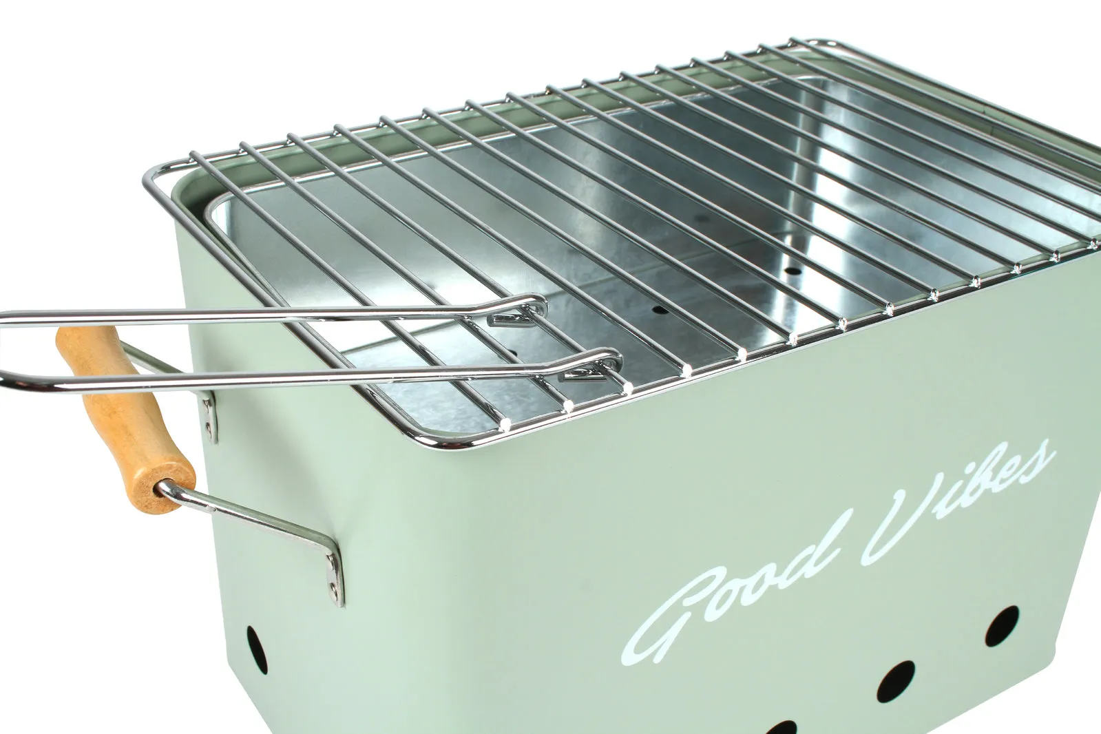 Good Vibes Hamptons Charcoal Portable BBQ Grill (Sage)