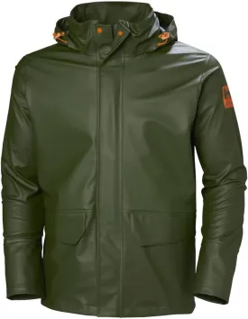 Helly-Hansen Workwear Gale Mens Rain Jackets Waterproof With Hood Made from Heavy-Duty Polyurethane on Polyester Knit