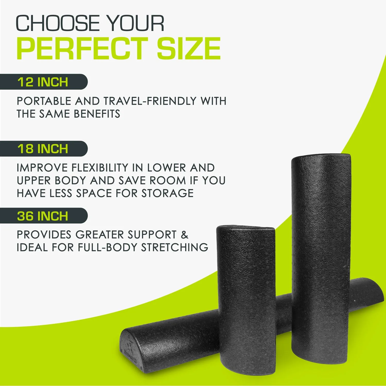 High Density Half-Round Foam Roller