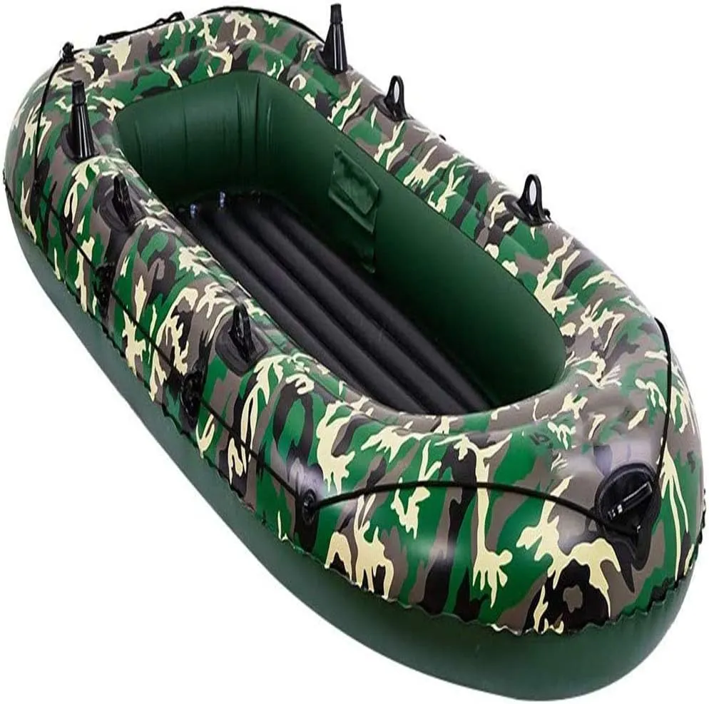 Inflatable Boat Canoe Set for Adult Portable Inflatable Rafts Rubber Fishing Boat Kayak with Universal Paddle