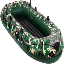 Inflatable Boat Canoe Set for Adult Portable Inflatable Rafts Rubber Fishing Boat Kayak with Universal Paddle