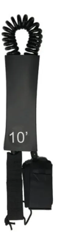 Jobe Vast 10Ft Coiled Paddleboard Leash - Black