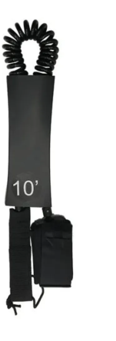 Jobe Vast 10Ft Coiled Paddleboard Leash - Black