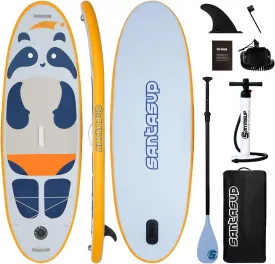 Kids Inflatable Paddle Board, 8ft Panda - Stand Up Paddle Board with Accessories, Durable & Stable Design, Wide Non-Slip Deck, Hand Pump for Youth & Kids