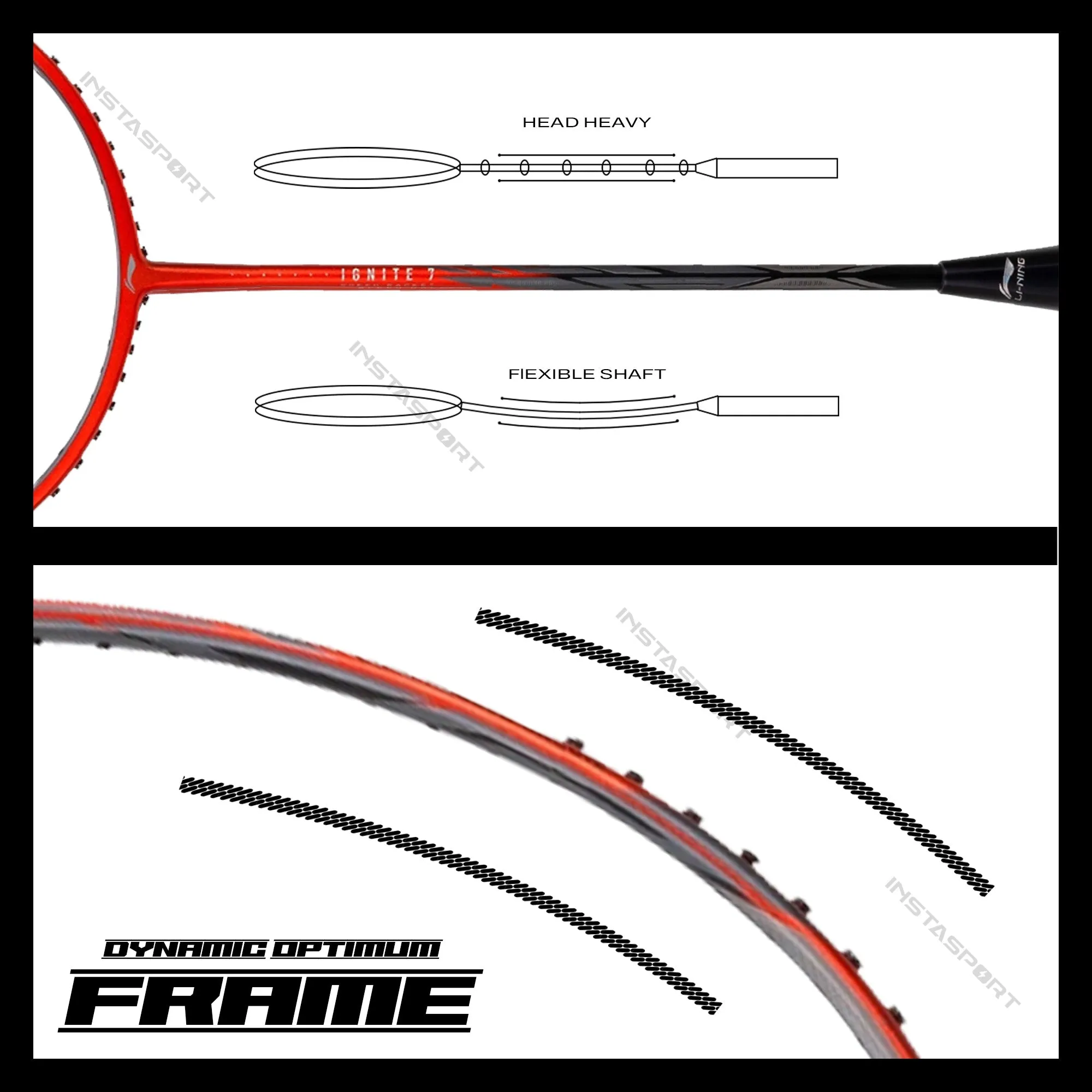 Li-Ning Ignite 7 Badminton Racket (Copper/ Black)