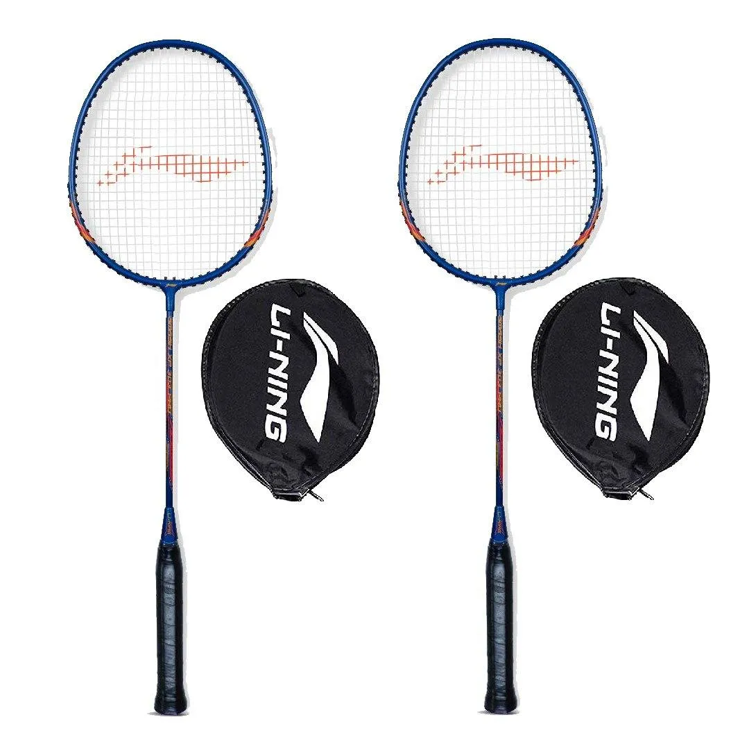Li-Ning XP 303 PRO Strung Badminton Racket - Navy/Red (Set of 2)