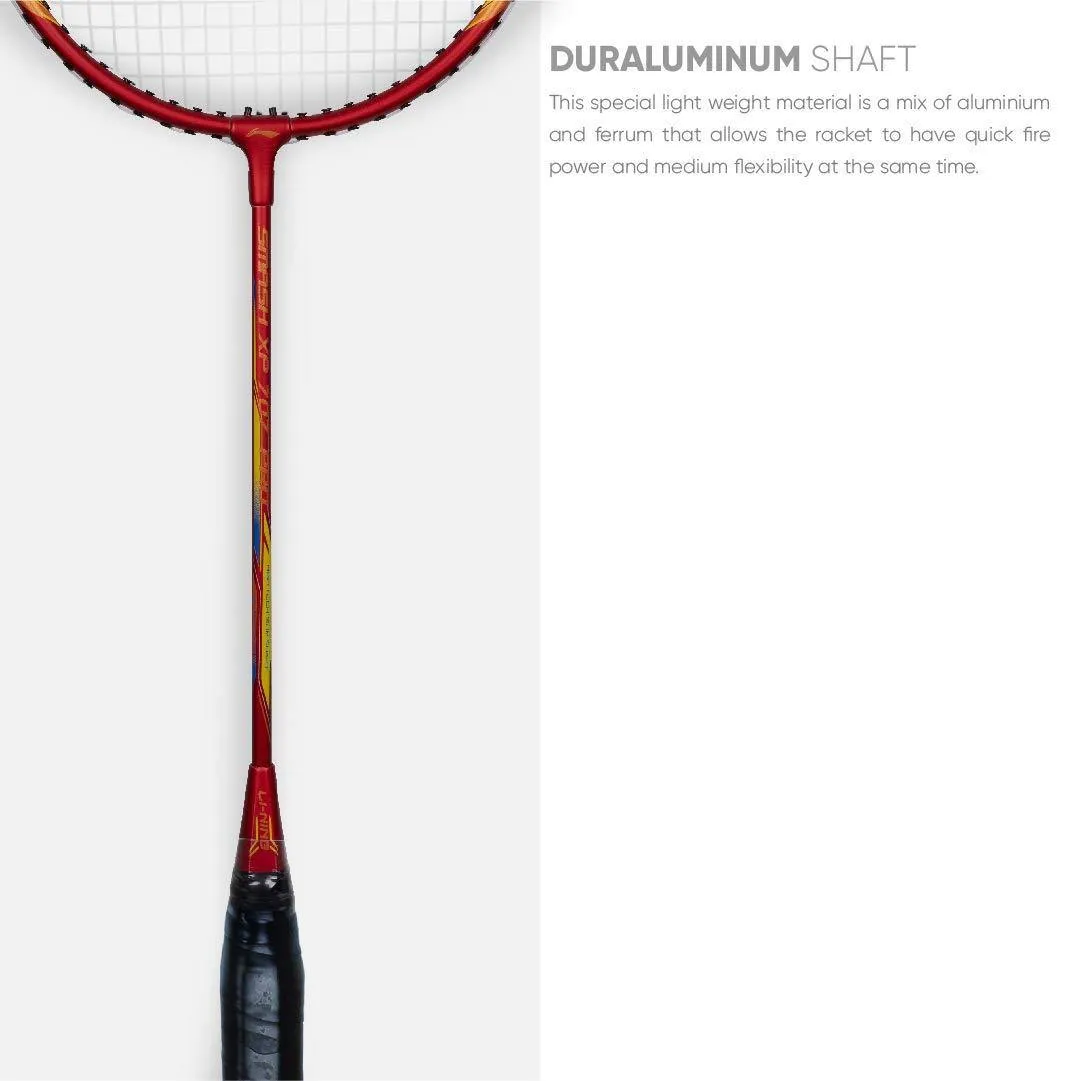 Li-Ning XP 707 PRO Strung Badminton Racket - Red/Yellow (Set of 2)