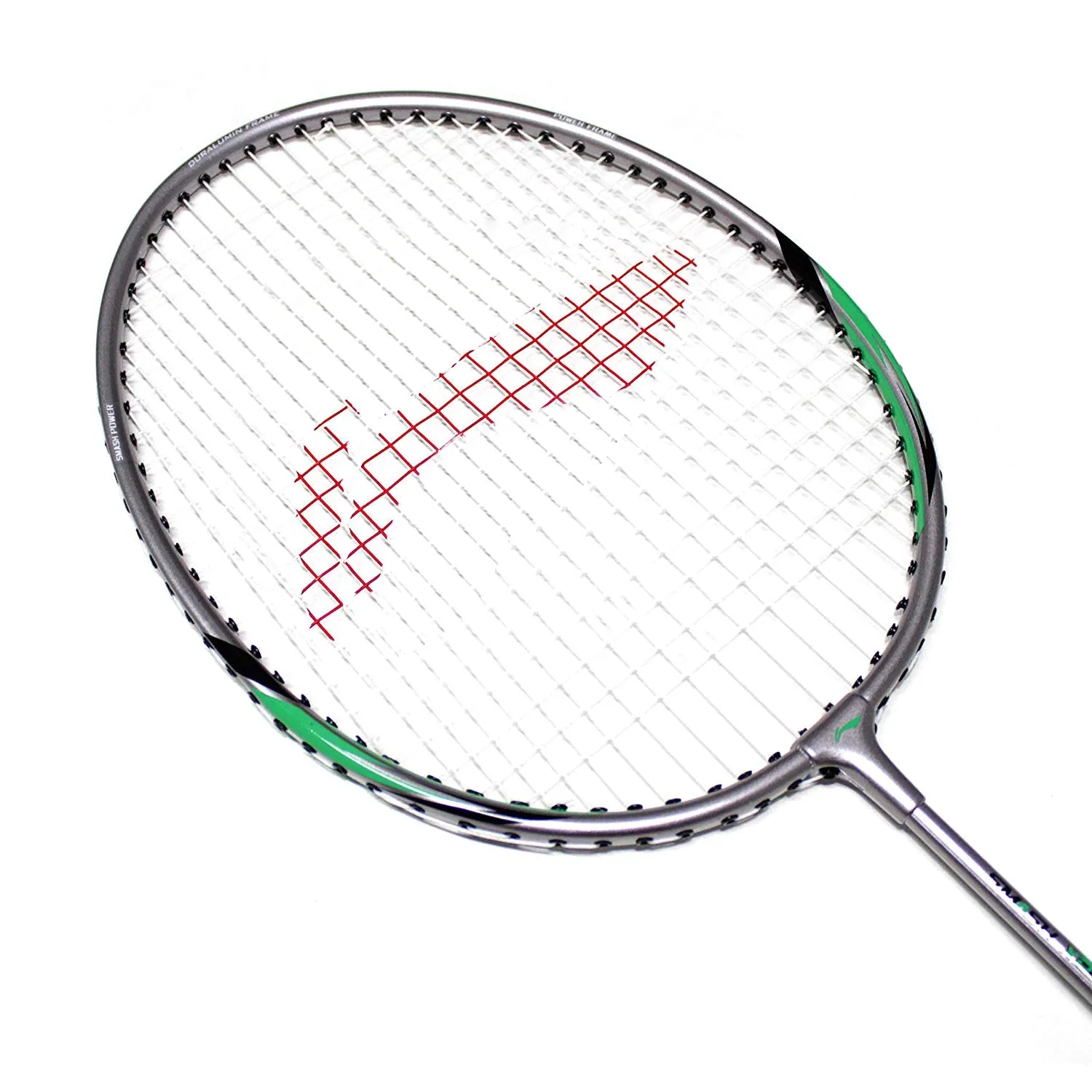 Li-Ning XP-80-IV Aluminum Badminton Racquet, Set of 2 (Grey/Blue)
