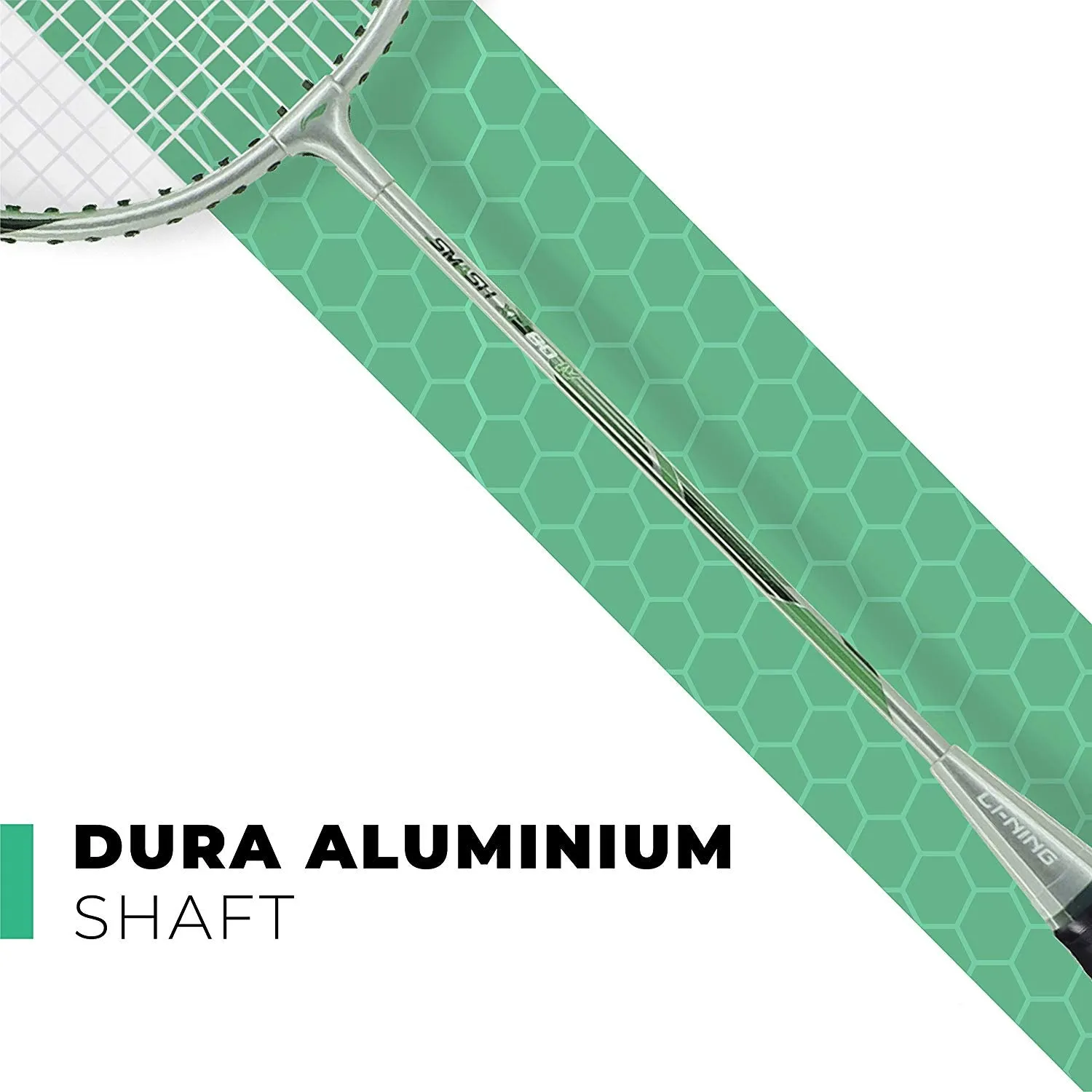 Li-Ning XP-80-IV Aluminum Badminton Racquet, Set of 2 (Grey/Blue)