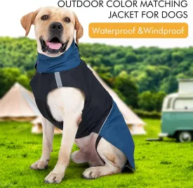M Windproof Dog Winter Jackets - Outdoor Coats with Waterproofing, Cold Weather Protection, Leash Hole