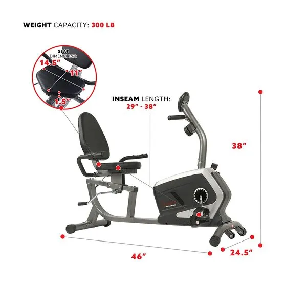 Magnetic Recumbent Exercise Bike