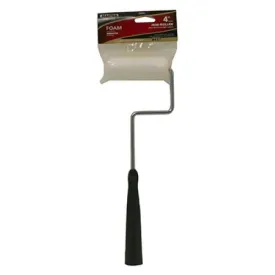 Master Painter 60180TV 4" Inch High Density Foam Mini Paint Roller Cover With 12" Zinc Plated Frame - Quantity of 12