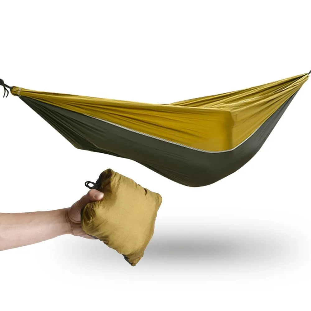 Odoland Lightweight Portable Nylon Camping Hammock and Steel Carabiners