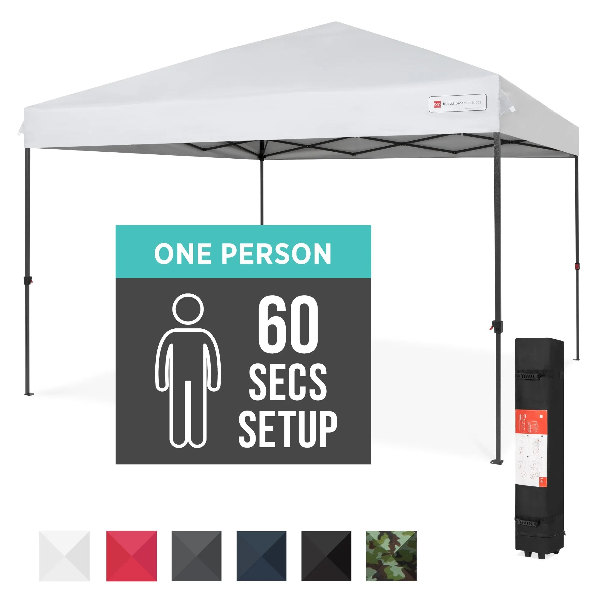 One-Person Setup Instant Pop Up Canopy w/ Wheeled Bag