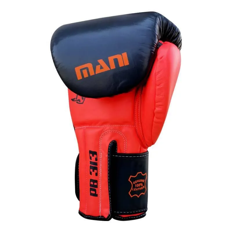 ORANGE MUAY THAI LEATHER BOXING GLOVE