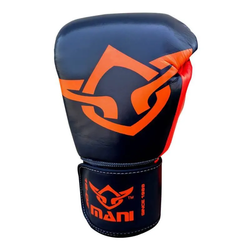 ORANGE MUAY THAI LEATHER BOXING GLOVE