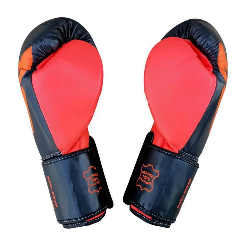 ORANGE MUAY THAI LEATHER BOXING GLOVE