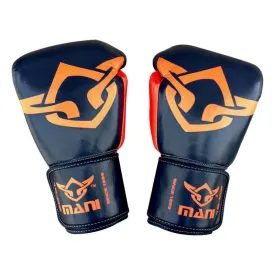ORANGE MUAY THAI LEATHER BOXING GLOVE
