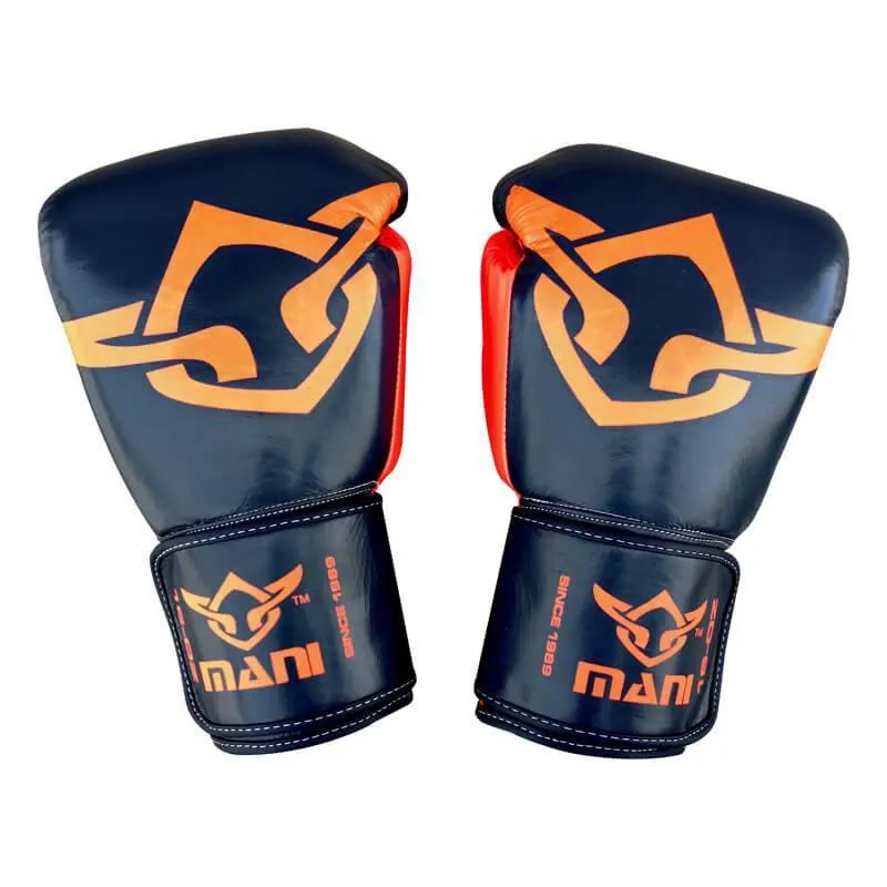 ORANGE MUAY THAI LEATHER BOXING GLOVE