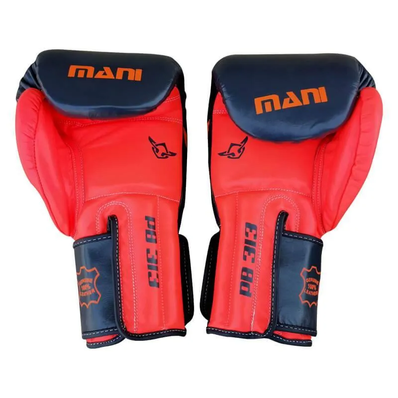 ORANGE MUAY THAI LEATHER BOXING GLOVE