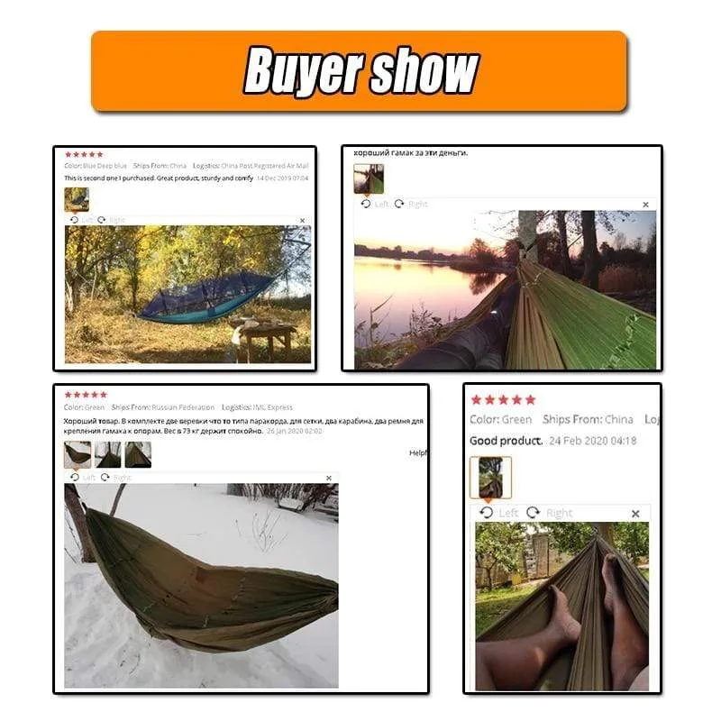 Outdoor Portable Camping/Garden Hammock with Mosquito Net