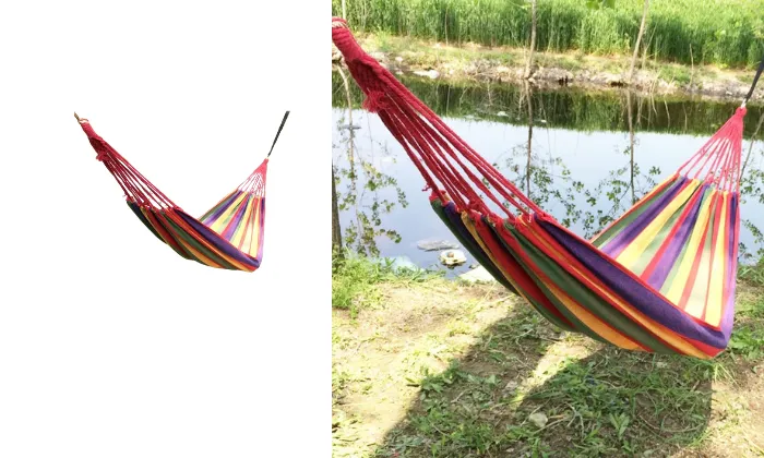 Outdoor Single Canvas Hammock