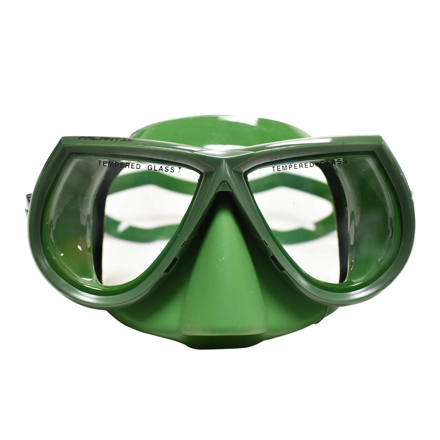 Palantic Green Free Dive Spearfishing Low Volume Mask & Flexible Snorkel Combo