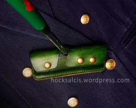 Personalized custom leather golf blade putter club head covers green