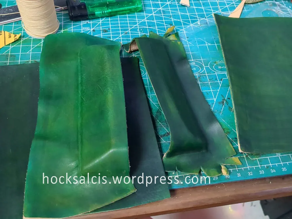 Personalized custom leather golf blade putter club head covers green