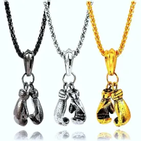 Powerful Boxing Glove Necklace - 24" Cable Chain