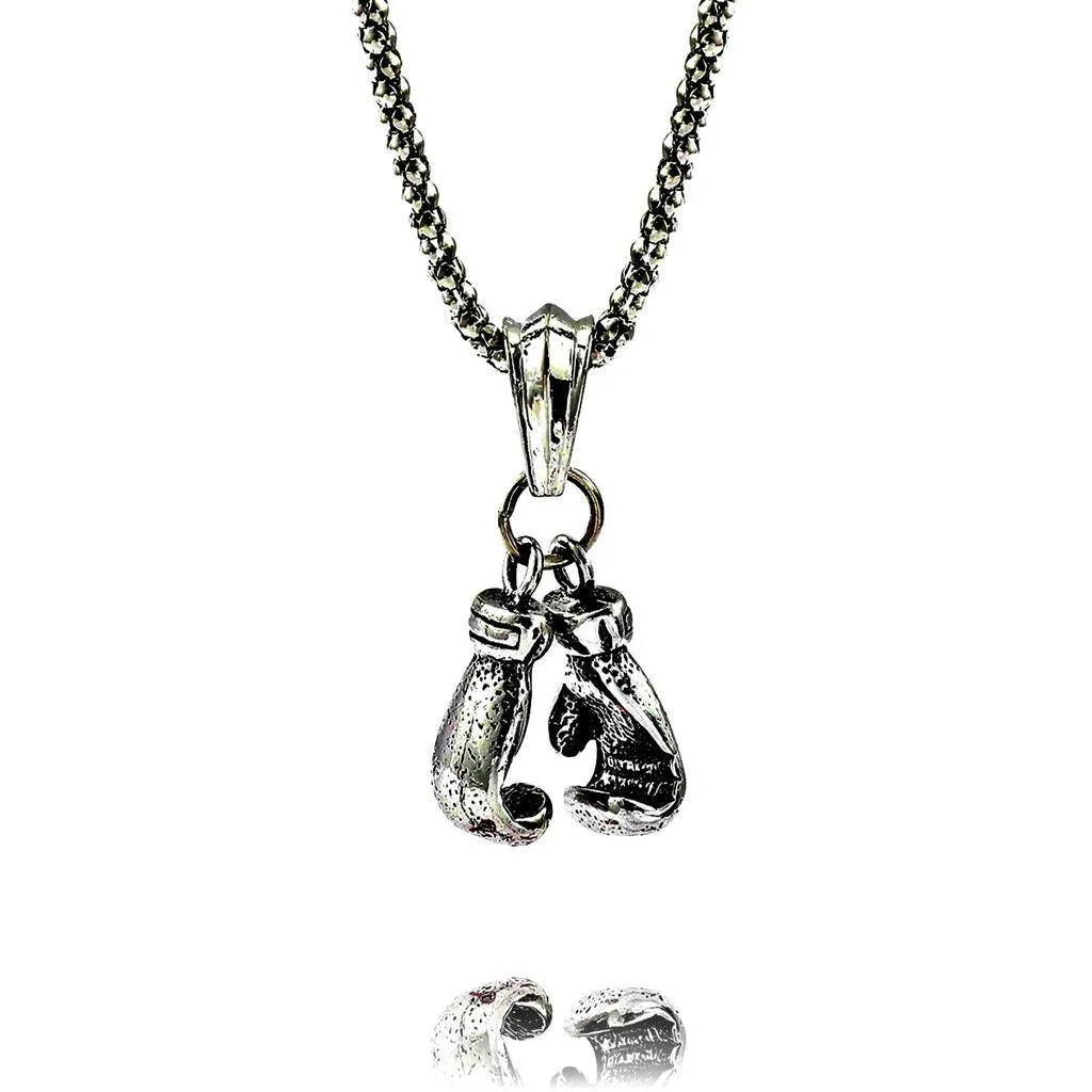 Powerful Boxing Glove Necklace - 24" Cable Chain