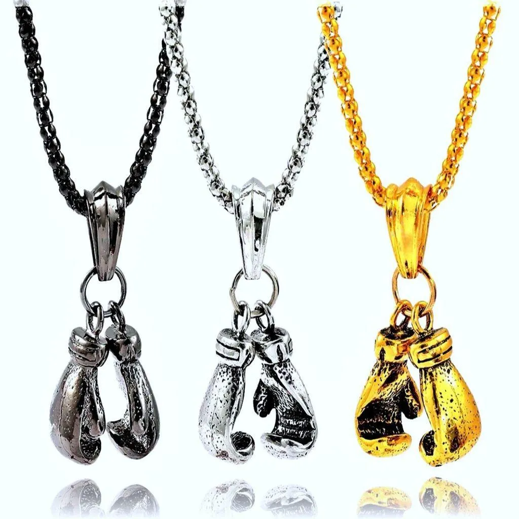 Powerful Boxing Glove Necklace - 24" Cable Chain
