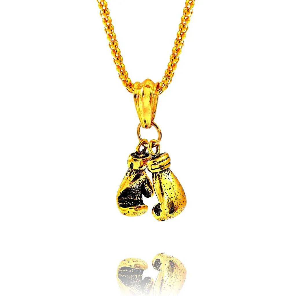 Powerful Boxing Glove Necklace - 24" Cable Chain
