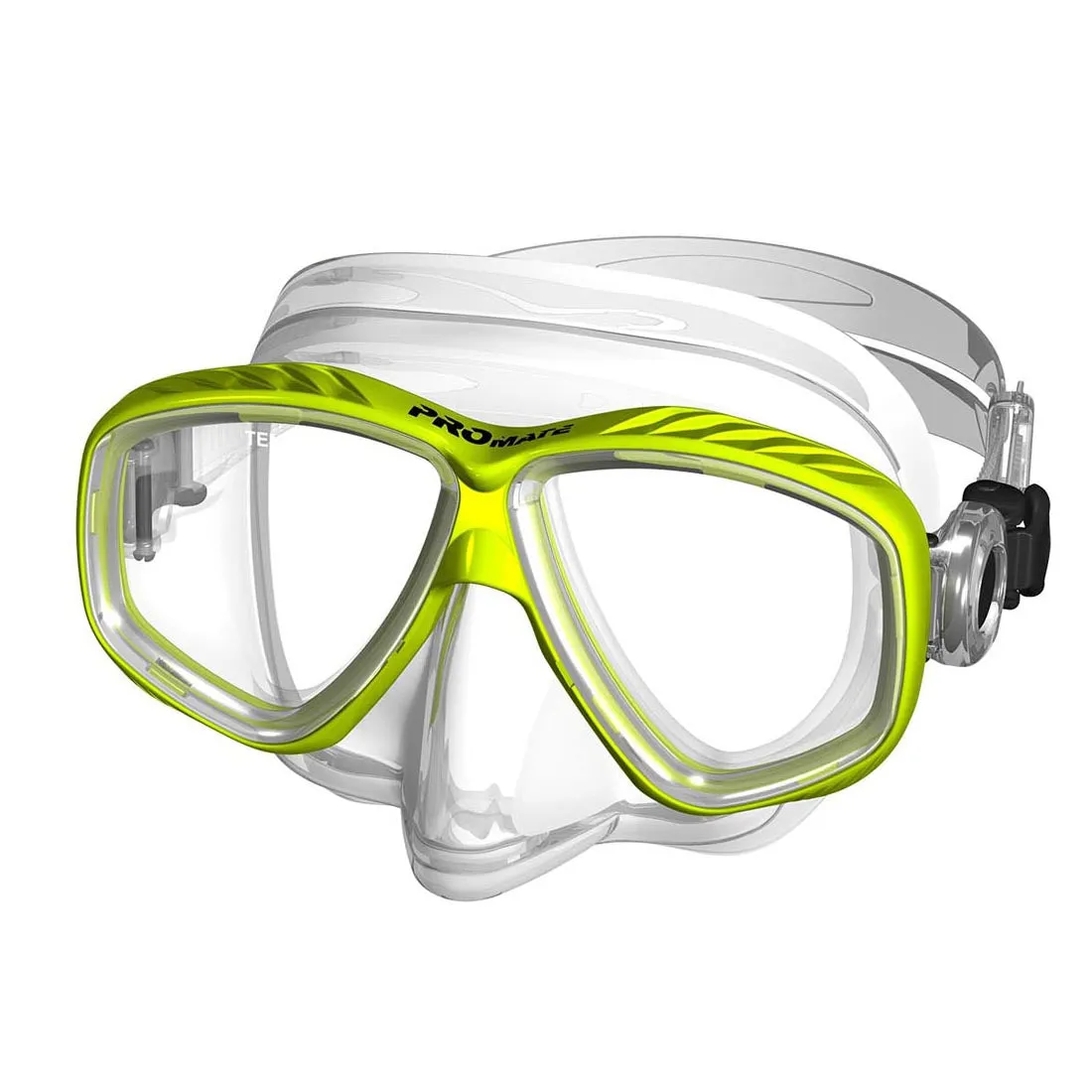 Promate 2 Lens Pro Slender Scuba Diving Mask with Nose Purge - Optional Prescription Lens